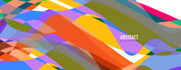 Fluid wave colorful abstract background. Dynamic colorful vibrant vector design