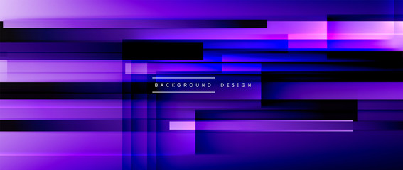 Dynamic lines on fluid color gradient. Trendy geometric abstract background for your text, logo or graphics