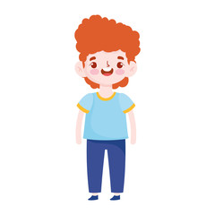 student boy cartoon character isolated design