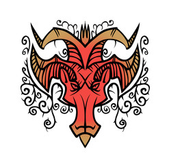 Baphomet ornament vector