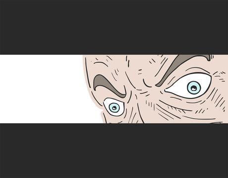 Design of looking eyes illustration