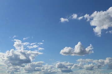 Naklejka na ściany i meble blue sky with cloud, landscape photography, summer 2020