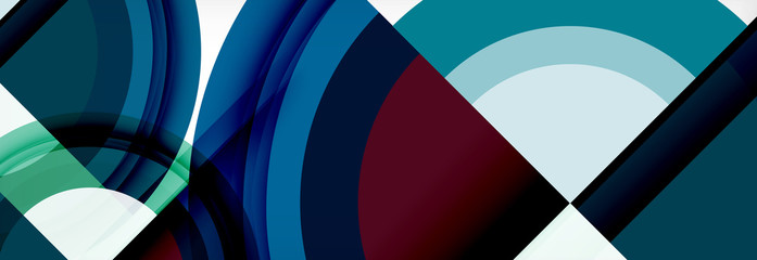 Obraz premium Round shapes, triangles and circles. Modern abstract background