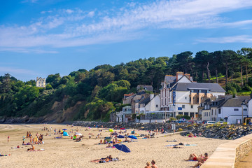 Promenade and Plage De La Banche in Binic, Brittany, France