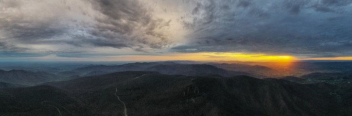 sunrise over the mountains