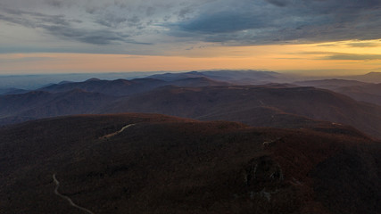 sunset in the mountains