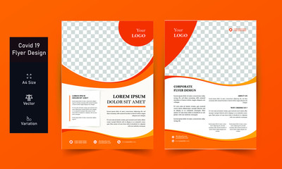 Business flyer design template Illustrator EPS or Vector	