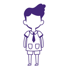 student boy cartoon character isolated design