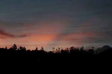 sunset in the mountains