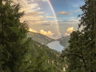 rainbow over the river