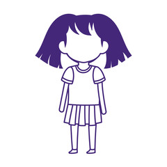 student girl with uniform cartoon isolated design