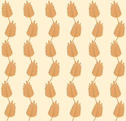 Seamless pattern with ears of wheat