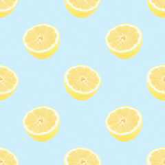 juicy lemon seamless texture pattern. background backdrop