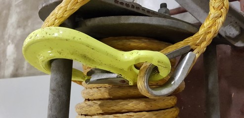 yellow hook with safety latch