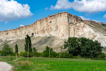 Famous White rock near Belogorsk, Crimea