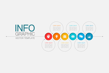 Vector infographic template with 6 steps or options. Data presentation, business concept design for web, brochure, diagram.