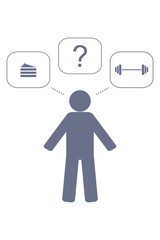 Temptation go to cake shop or fitness centre