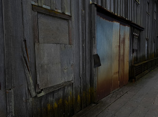 old wooden doors, Historic Site - Semiamoo, Blaine Washington