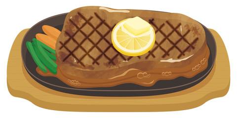 鉄板ステーキ
