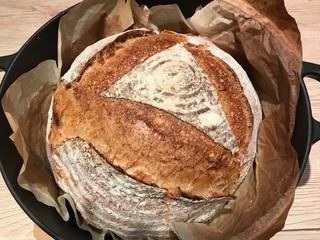 Homemade sourdough whole wheat bread