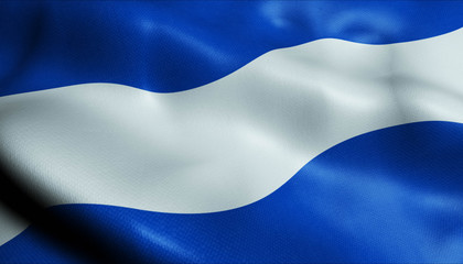 Fototapeta premium 3D Waving Netherlands City Flag of Maassluis Closeup View