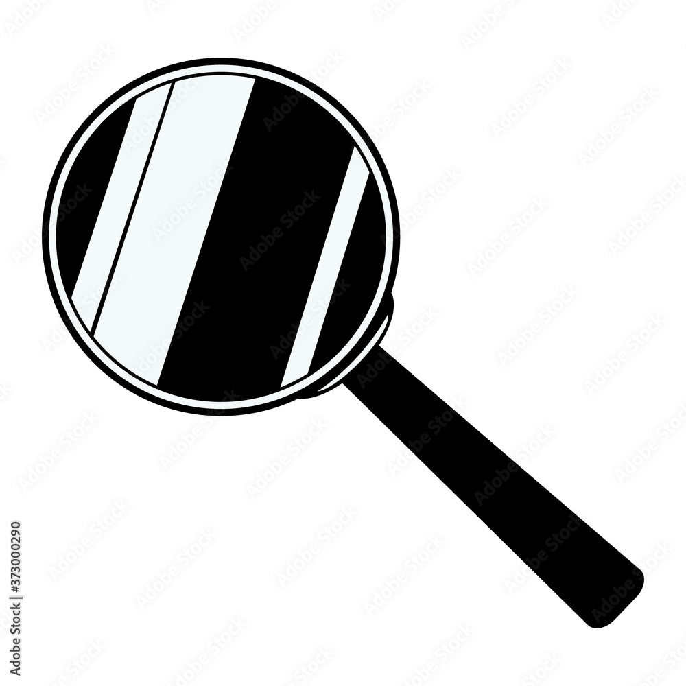 Aufkleber magnifying glass icon isolated on white background. vector illustration of loupe. tool for enlarging