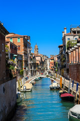 Fototapeta na wymiar Streets, canals and architecture of Venice.