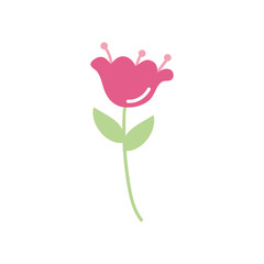 dahlia flower icon, flat style