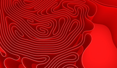 vibrant abstract artistic waves graphic with contemporary waves illustration with Red color