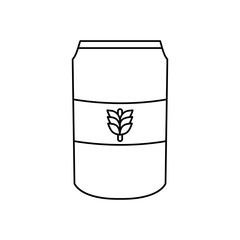 beer can icon, line style