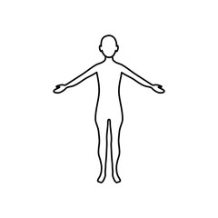 human body icon, line style