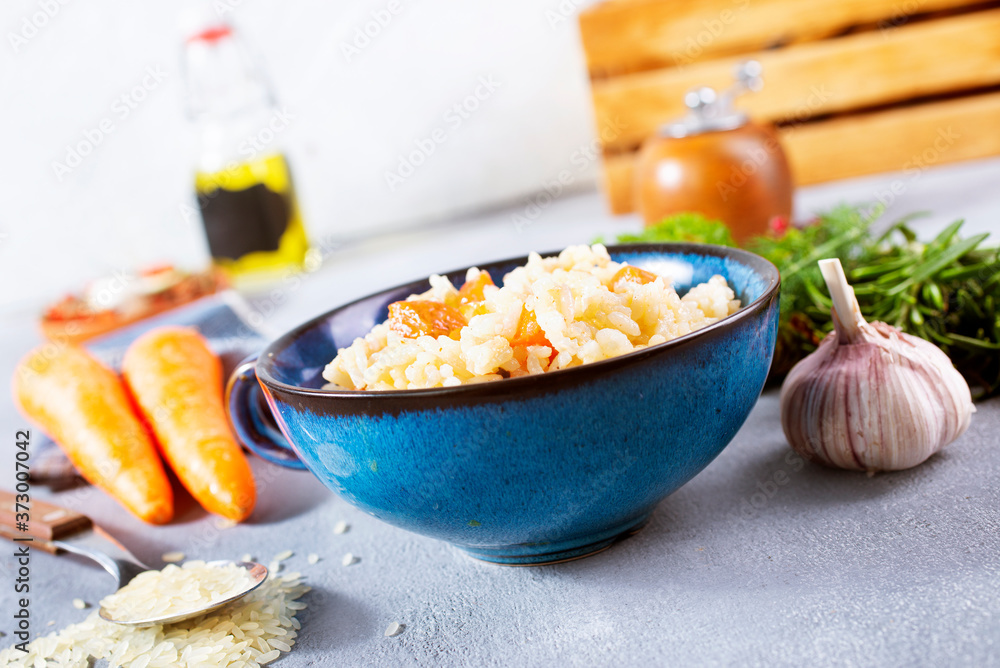 Poster rice with vegetables