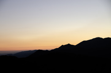 Fototapeta premium sunset in the mountains