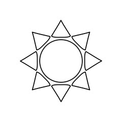 sun icon image, line style