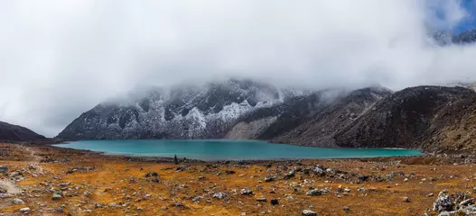 Fotobehang Cho Oyu Landscape with Gokyo lake with amazing blue water, Nepal