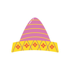 mexican hat icon, flat style