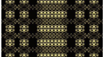 An illustration of abstract carpet Motif with a black background