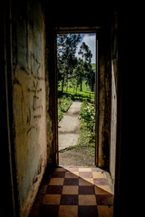 door to the old house, Duran sanatorium, mysterious and lonely place