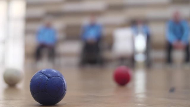 Paralympic sport playing boccia
