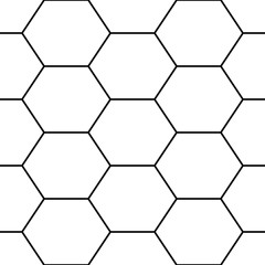 Hexagons. Honeycomb. Mosaic. Grid background. Ancient ethnic motif. Geometric grate wallpaper. Parquet backdrop. Digital paper, web design, textile print. Seamless ornament pattern. Abstract art image