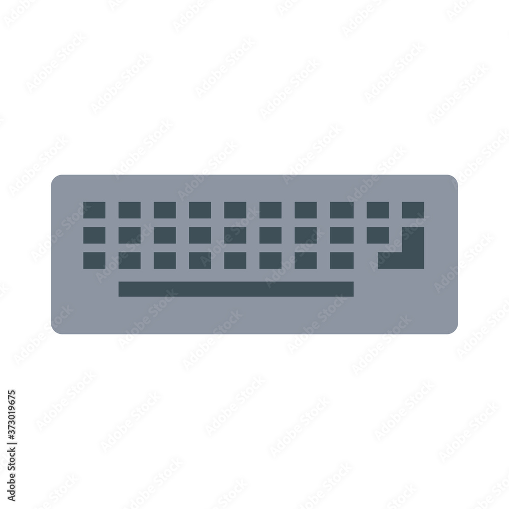 Poster computer keyboard hardware flat style icon