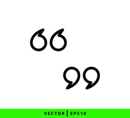 Quote icon vector logo design template