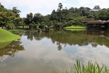 Obraz premium 彦根城と玄宮園