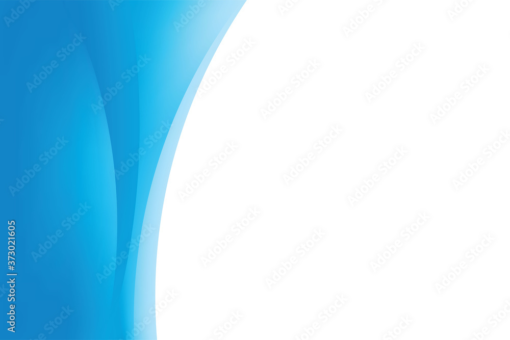 Poster abstract smooth fresh blue wavy background design template vector, blurry blue mesh gradient backgro