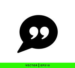 Quote icon vector logo design template