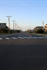 An Empty Street In The Outer Banks Of North Carolina