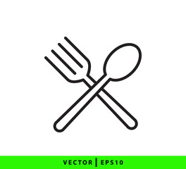 Restaurant icon ,fork and spoon flat style trendy ,best seller