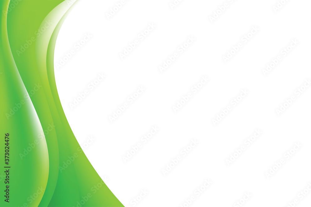 Poster abstract smooth green white wavy background design template vector, blurry green white mesh gradient
