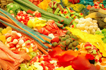 バルセロナ　サン・ジュセップ市場　ゼリー売り場