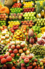 バルセロナ　サン・ジュセップ市場　果物売り場